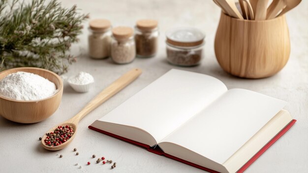 Książka kucharska na stole